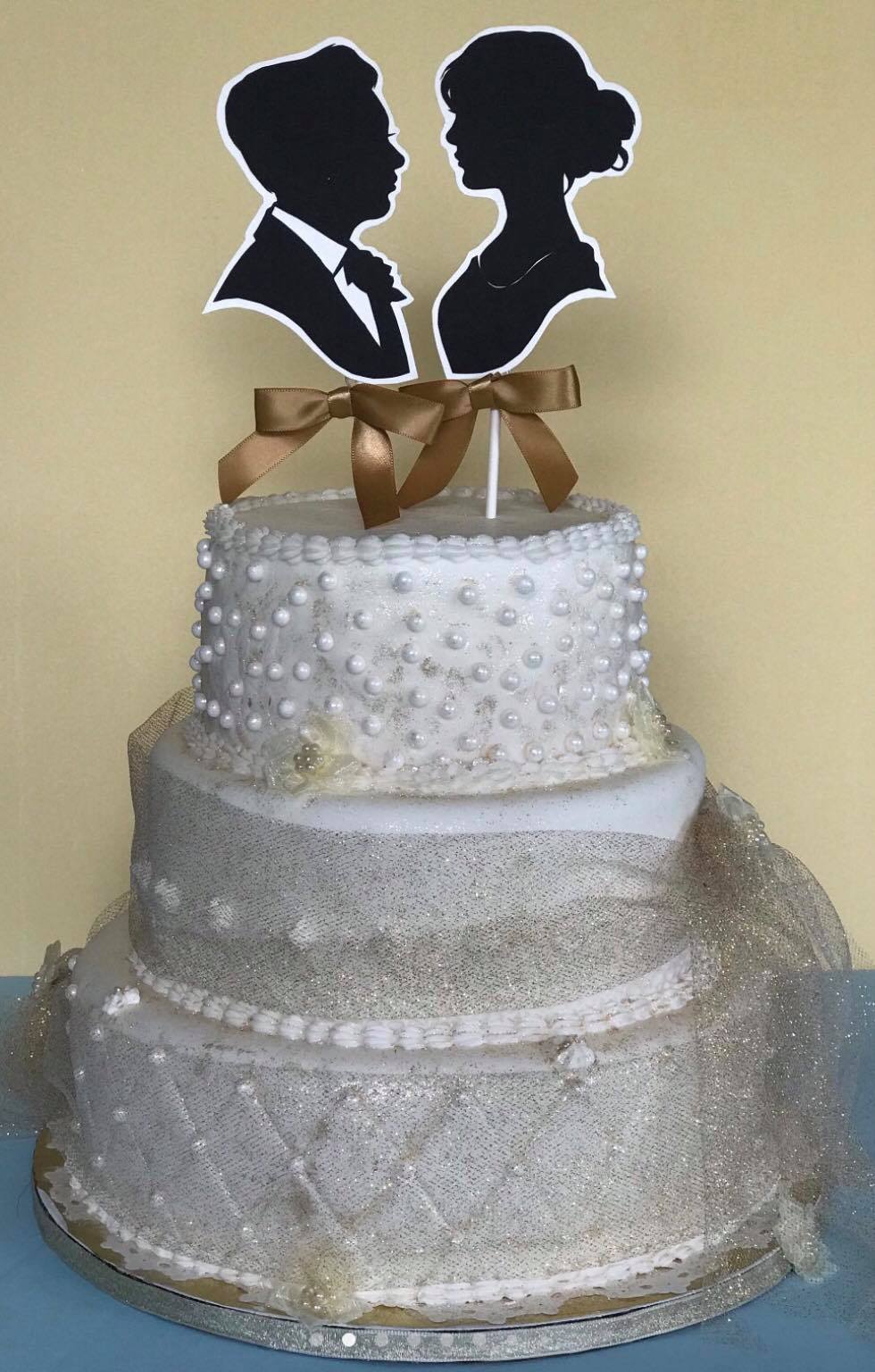 Hand Cut Silhouette Cake Topper