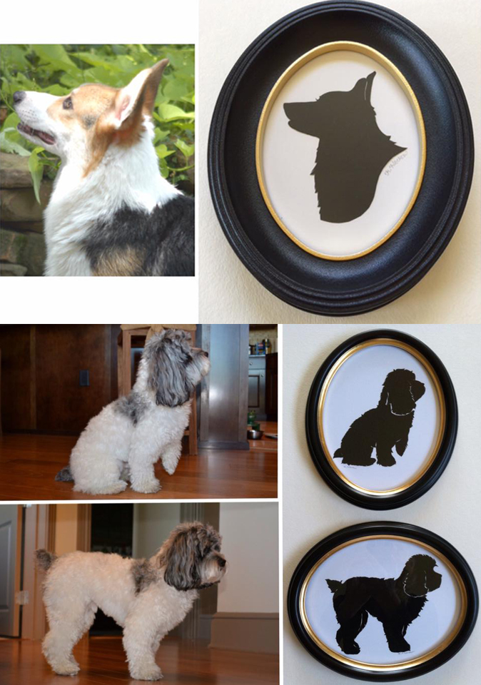 pet silhouettes by Kathryn Flocken